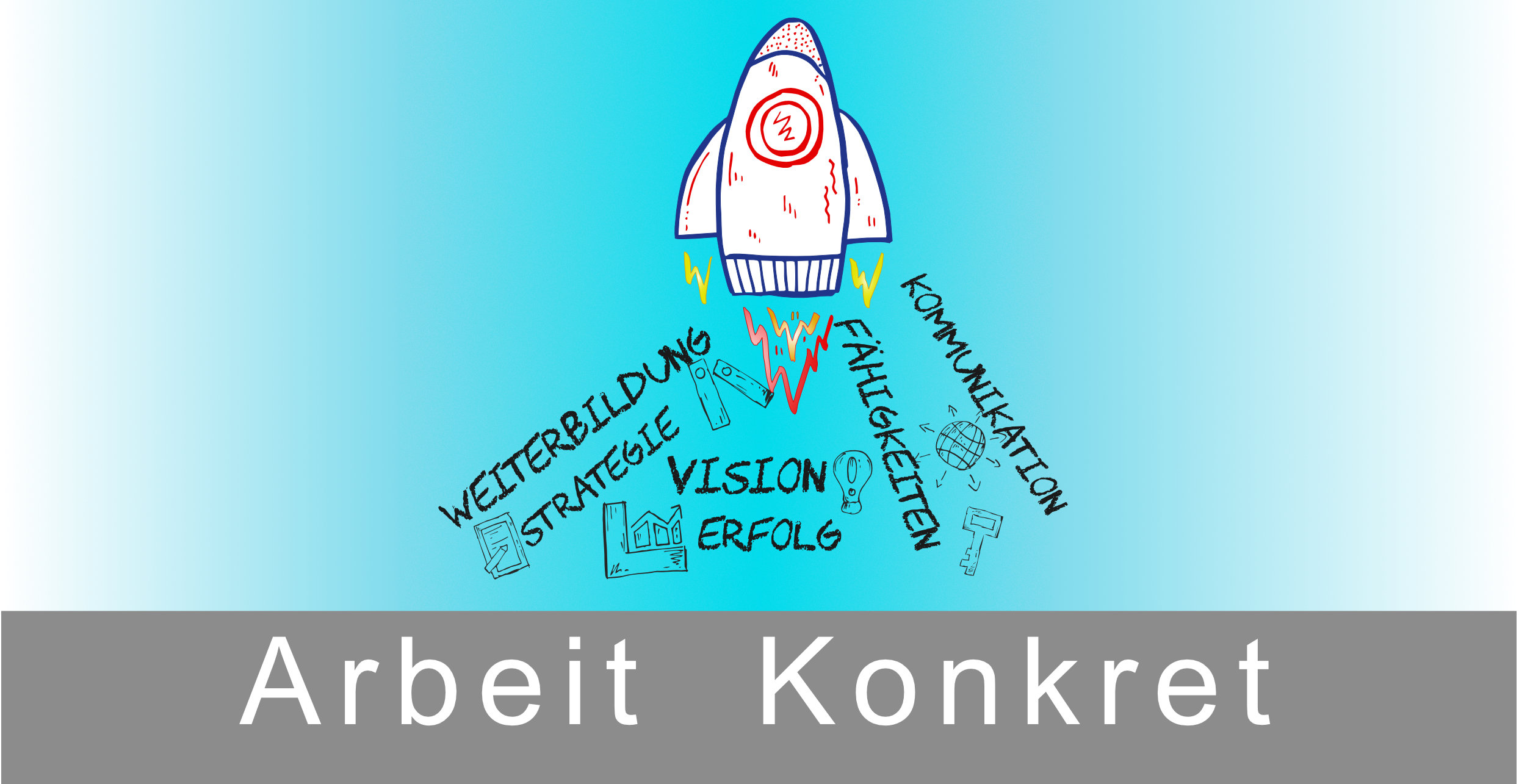 Zeichnung einer Rakete, die gerade startet. Ihr Antrieb: Weiterbildung, Strategie, Vision, Erfolg, Fähigkeiten, Kommunikation Zeichnung einer Rakete, die gerade startet. Ihr Antrieb: Weiterbildung, Strategie, Vision, Erfolg, Fähigkeiten, Kommunikation